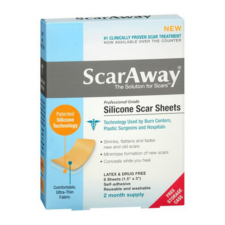 ScarAway Fogli Silicone Cicatrici 8 Pezzi