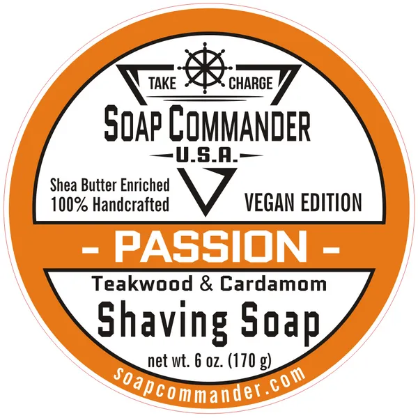 Soap Commander Passion sapone barba 6 oz teakwood cardamomo
