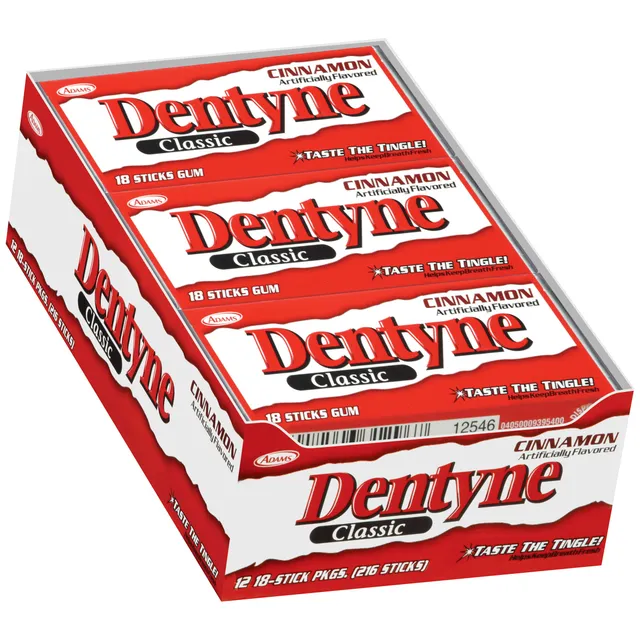 Dentyne Classic Cinnamon chewing gum cannella 18 pezzi