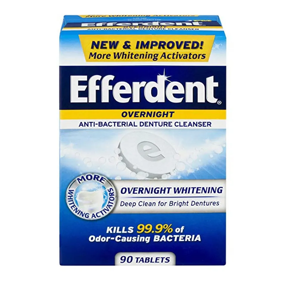 Efferdent PM compresse pulizia dentiere notte 90 pezzi