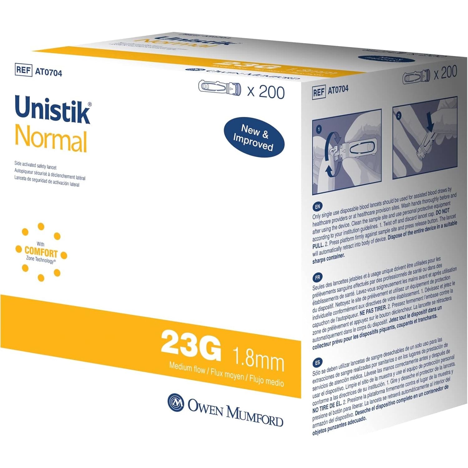 Unistik 3 lancette pungidito monouso 50 pezzi