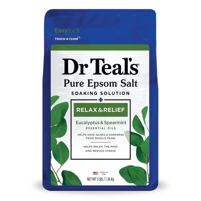Dr Teal's Relax & Relief sale da bagno eucalipto menta 1,36 kg
