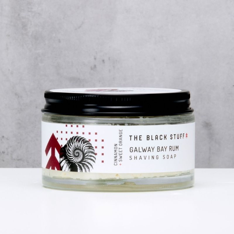 The Black Stuff Galway Bay Rum sapone da barba 155g
