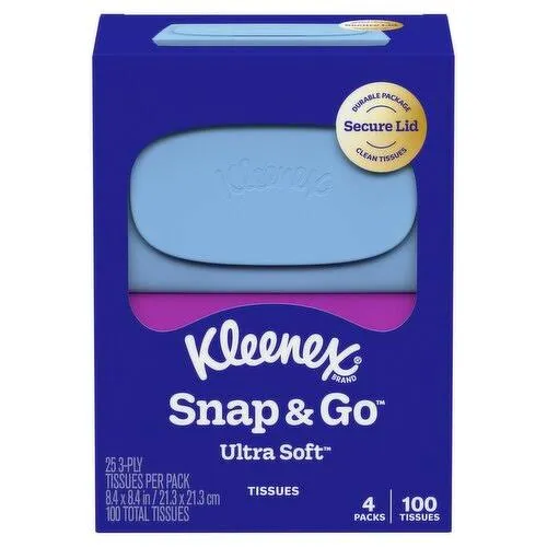 Kleenex Snap&Go fazzoletti viso 100 pezzi delicati