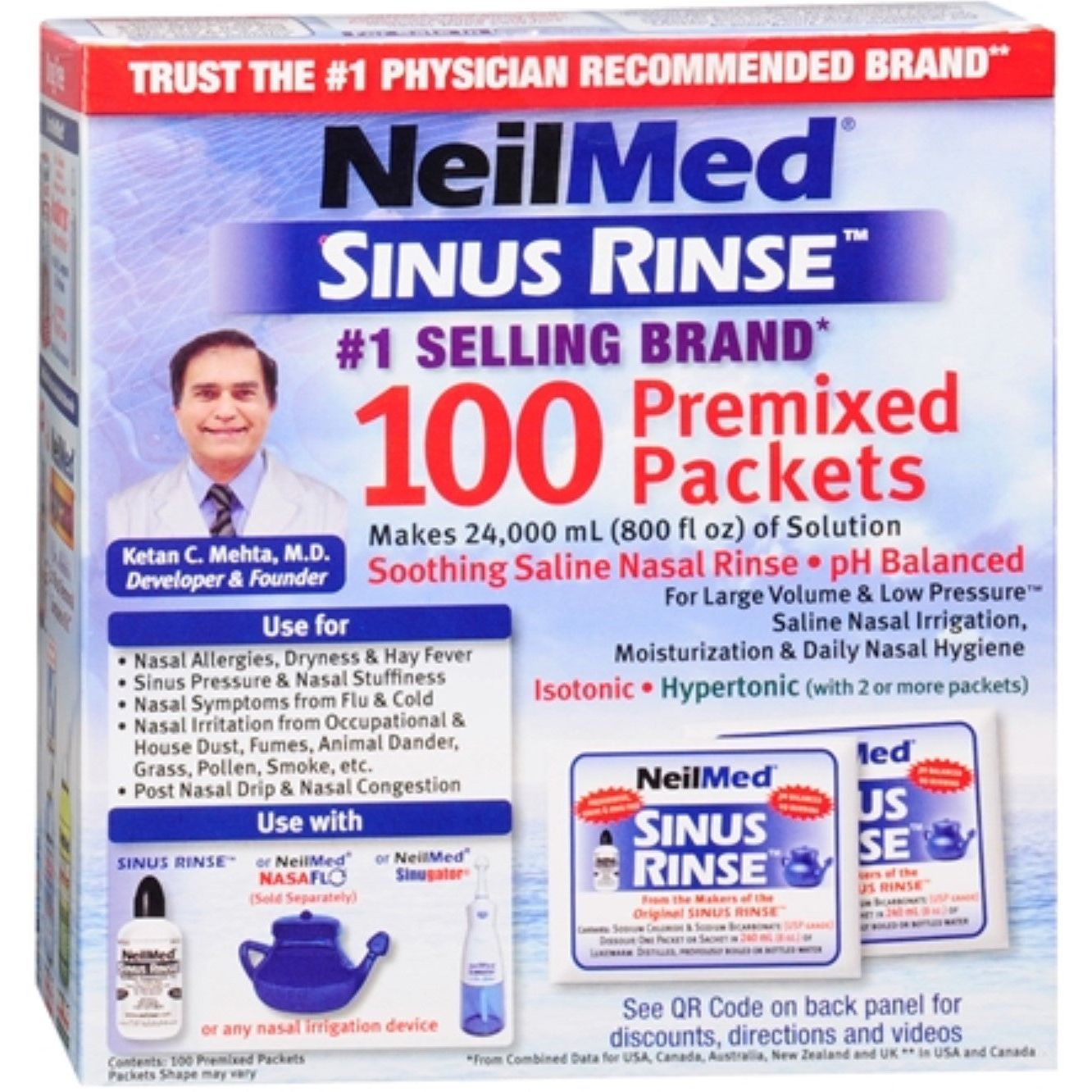 NeilMed Sinus Rinse bustine saline lavaggio nasale