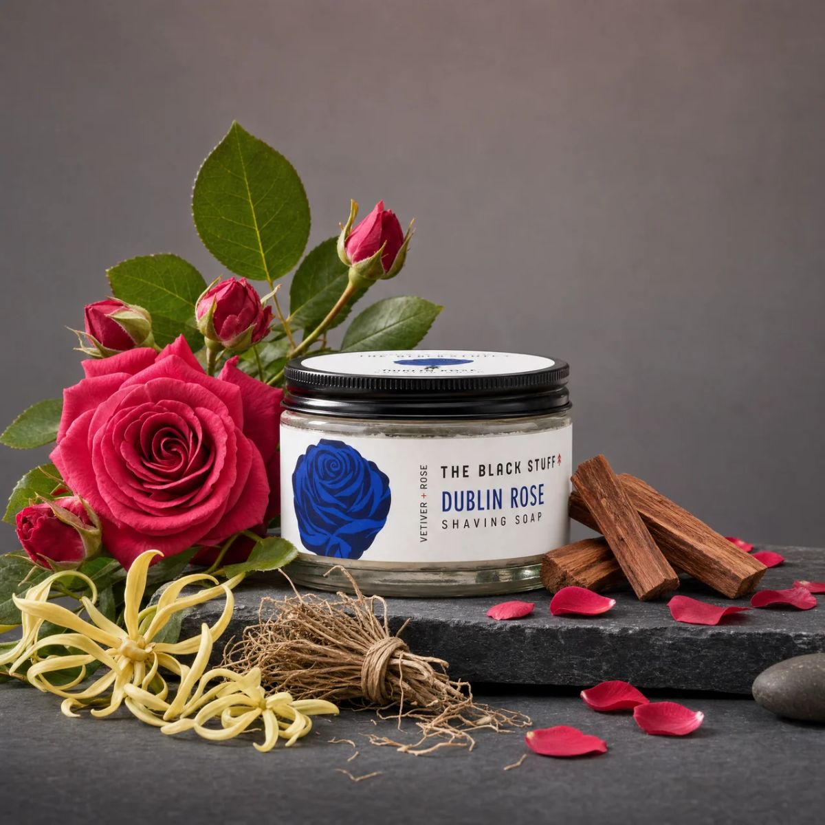 The Black Stuff Shaving Soap Dublin Rose sapone da barba 155g