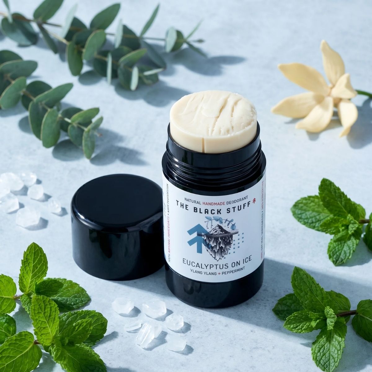 The Black Stuff Natural Deodorant deodorante Eucalyptus on Ice mentolo