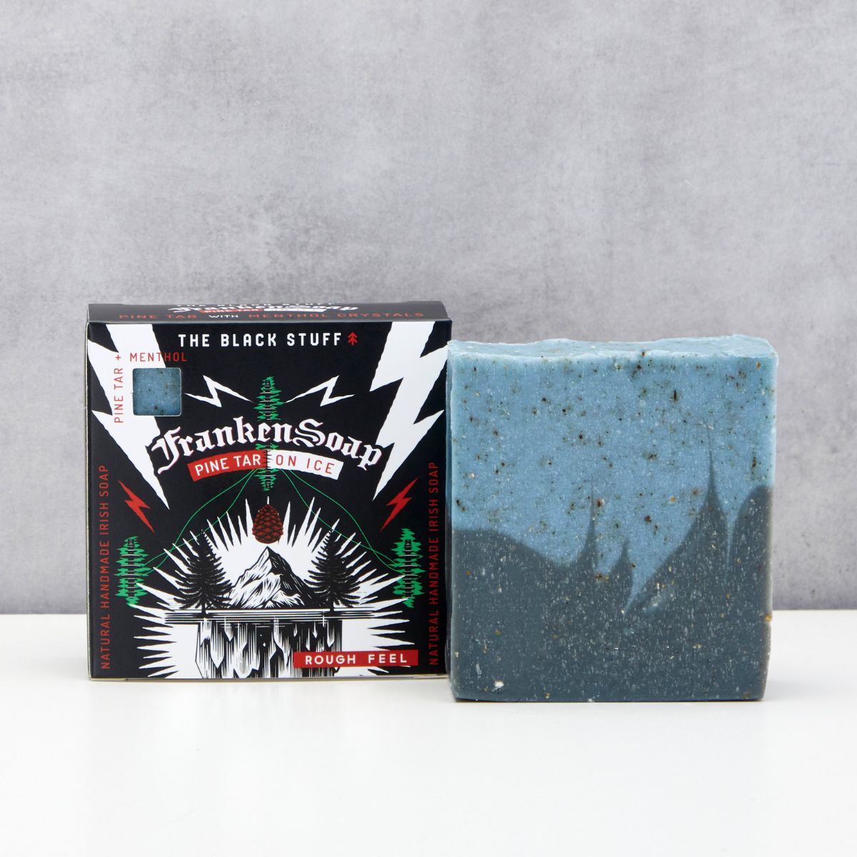 The Black Stuff Frankensoap Pine Tar on Ice saponetta 140g