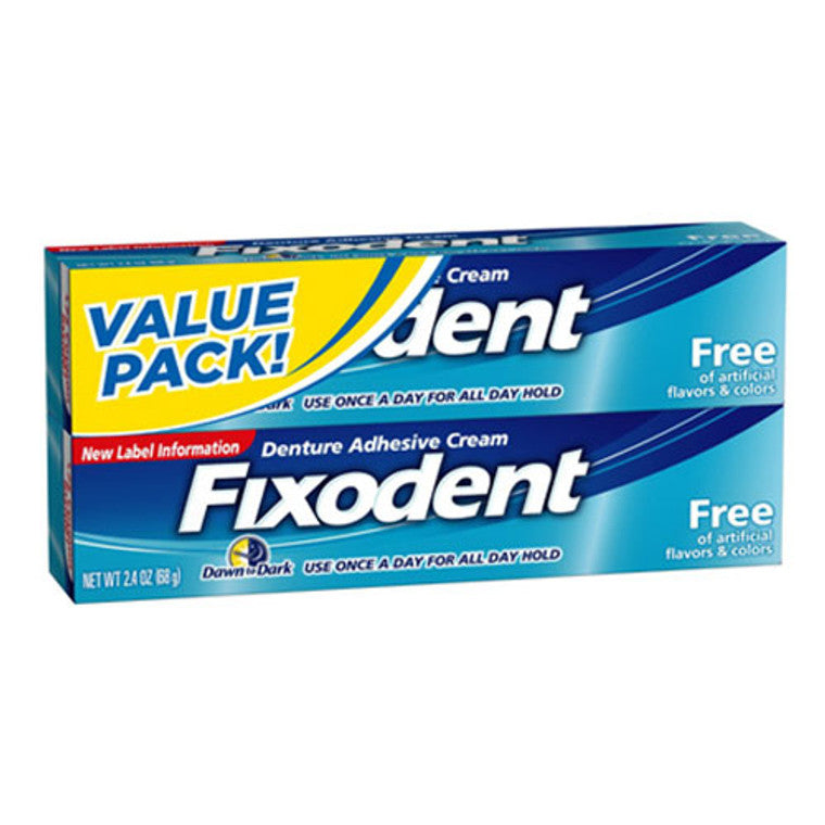 Fixodent Free crema adesiva dentiere 2x2.4 oz