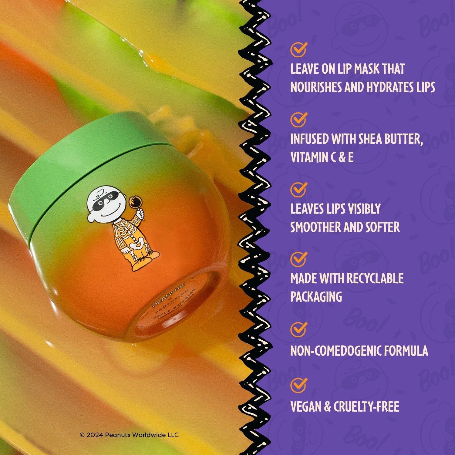 Profusion Peanuts Apple Bobbing maschera labbra notte mela