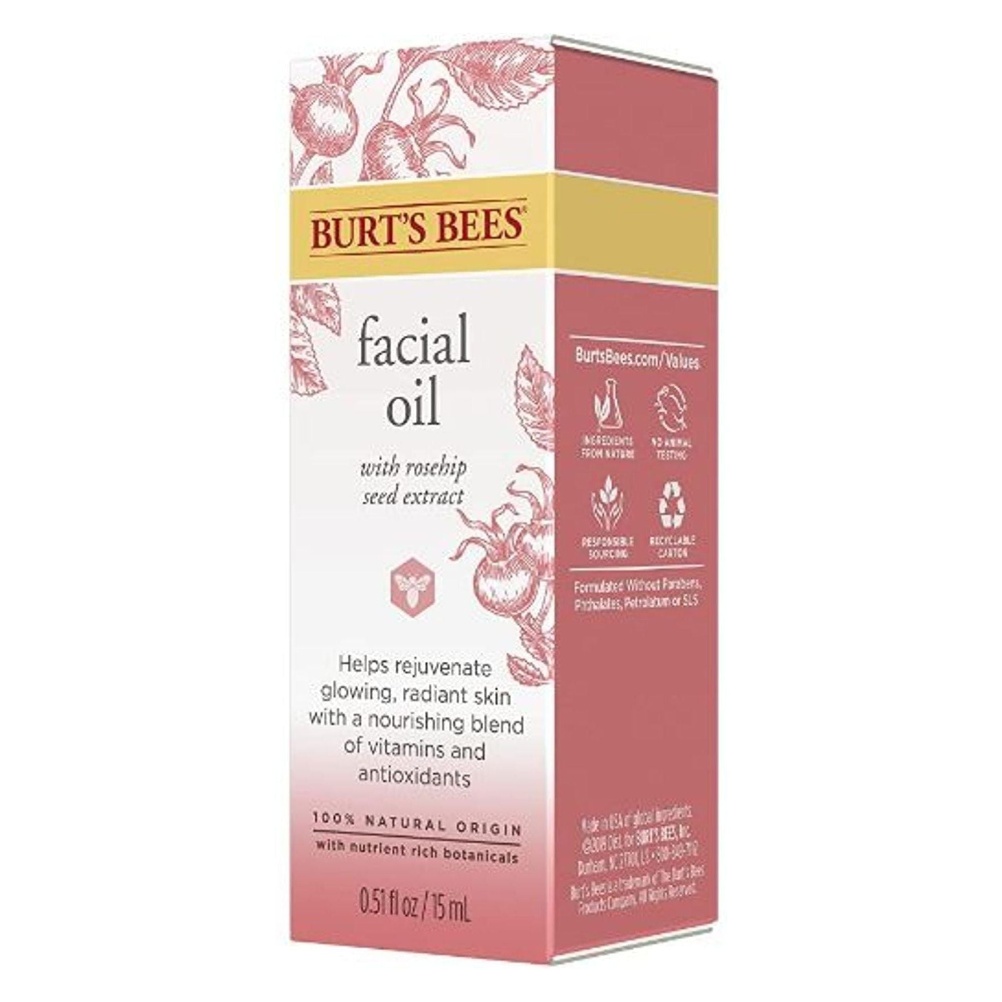 Burt's Bees Complete Nourishment olio viso 15ml rosa canina