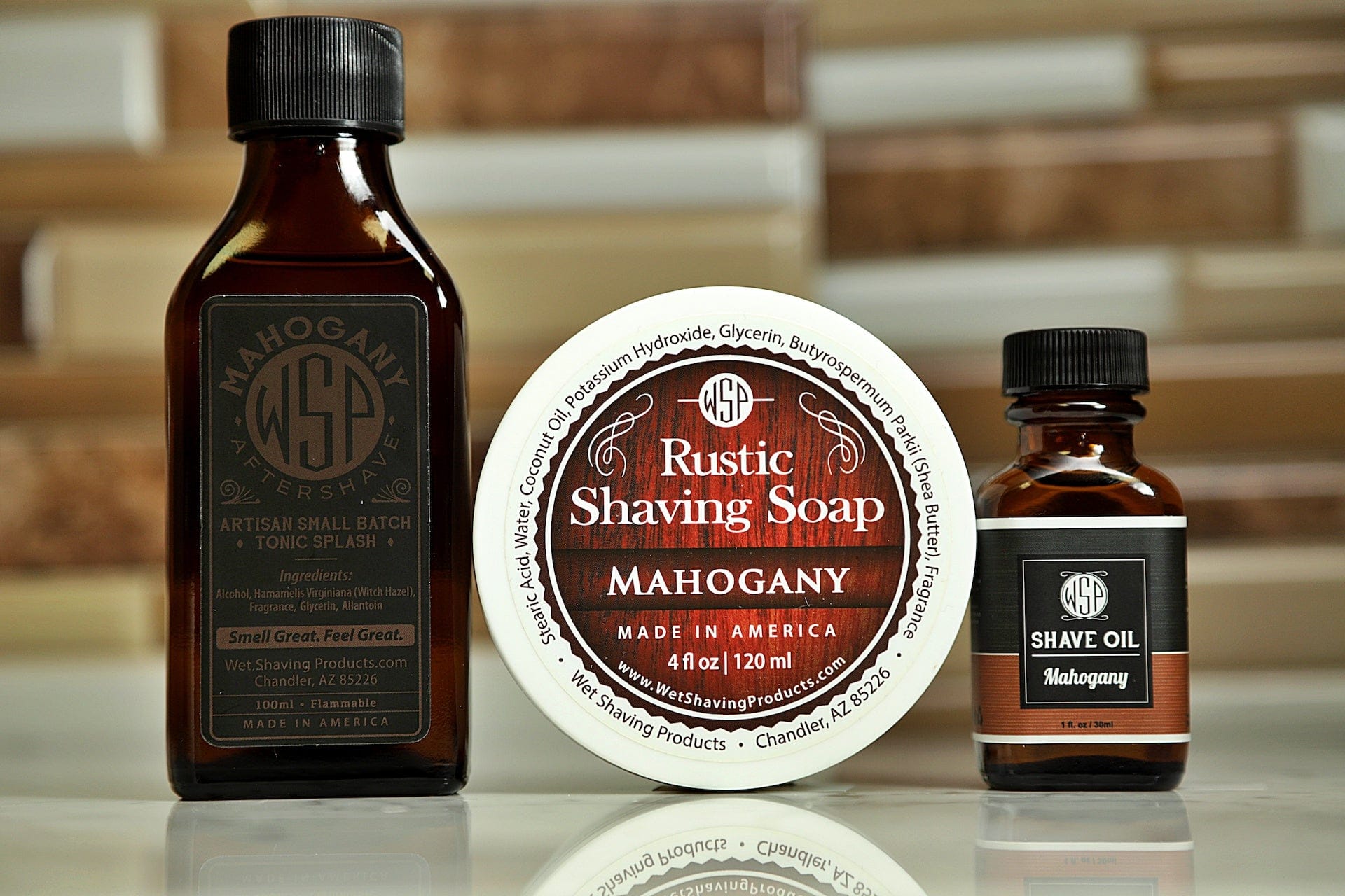 Wet Shaving Products Mahogany Sapone Barba Rustic Schiuma Densa