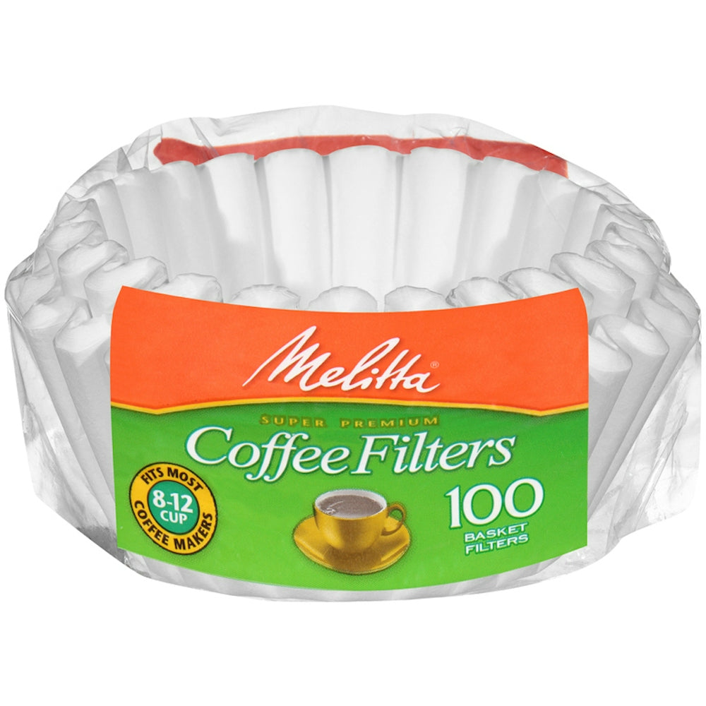 Melitta filtri caffè carta 8-12 tazze 100 pezzi basket
