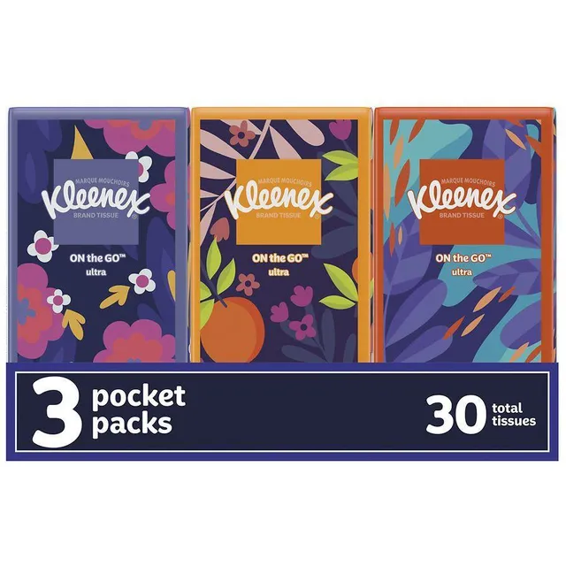 Kleenex On-The-Go Fazzoletti 3 Veli 3x10 pz Viaggio