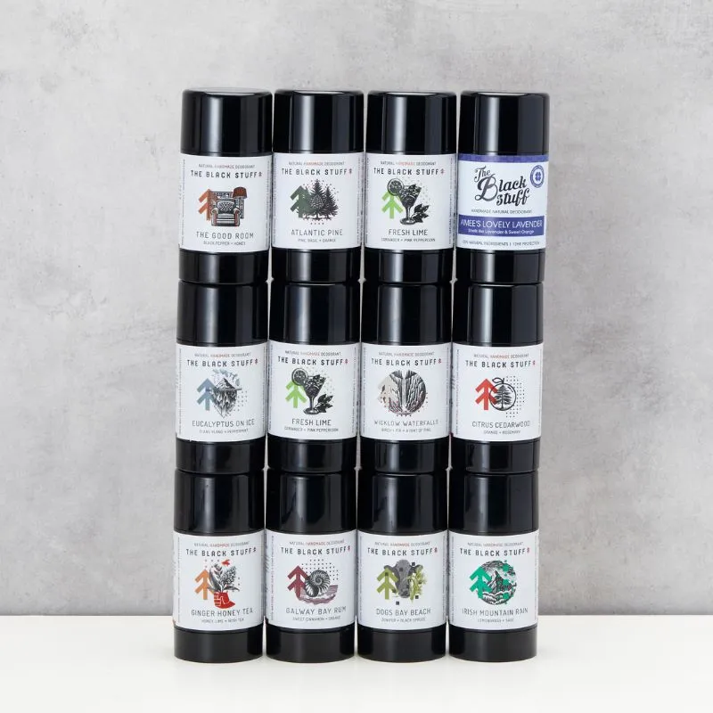 The Black Stuff Natural Deodorant Bundle 12 Deodorante Uomo