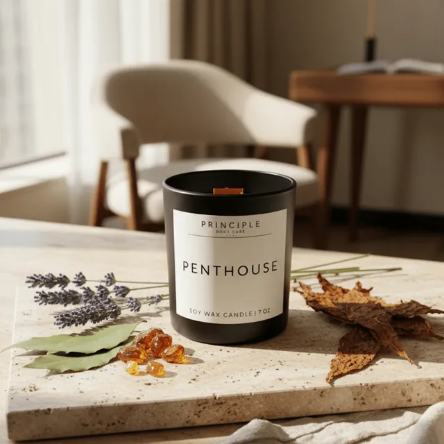 Principle Penthouse candela soia 198 g cedro tabacco