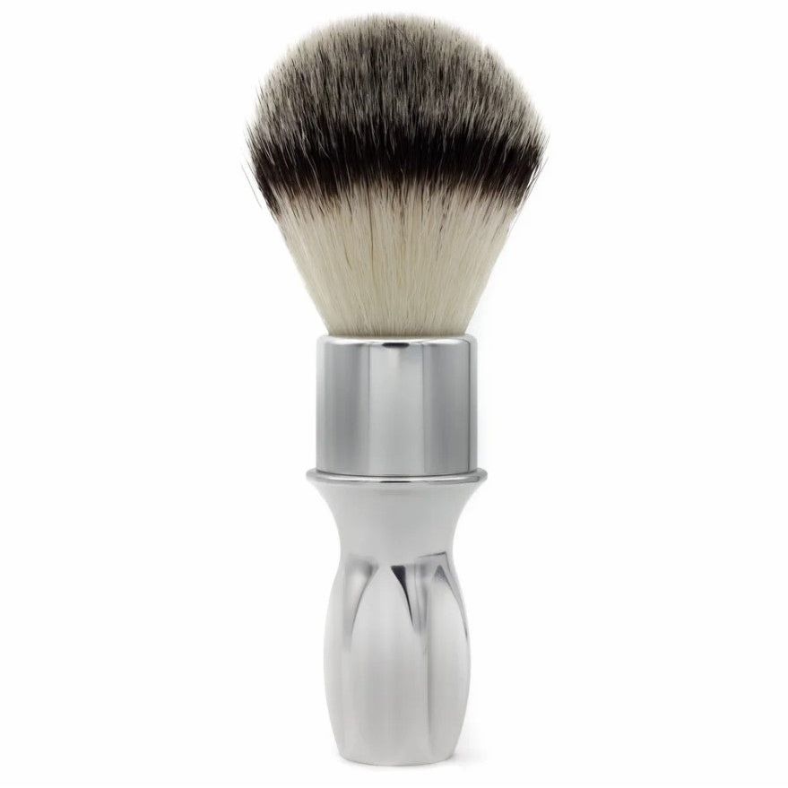 Alpha T-400 Silver Pennello Barba Sintetico 24 mm Alluminio