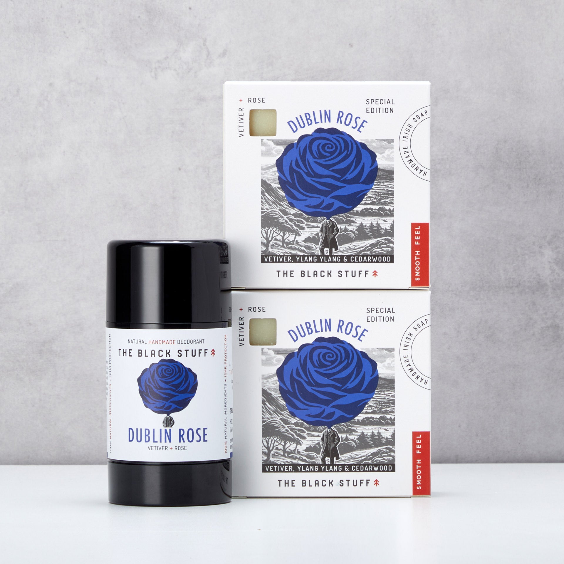 The Black Stuff Dublin Rose set saponette uomo rosa