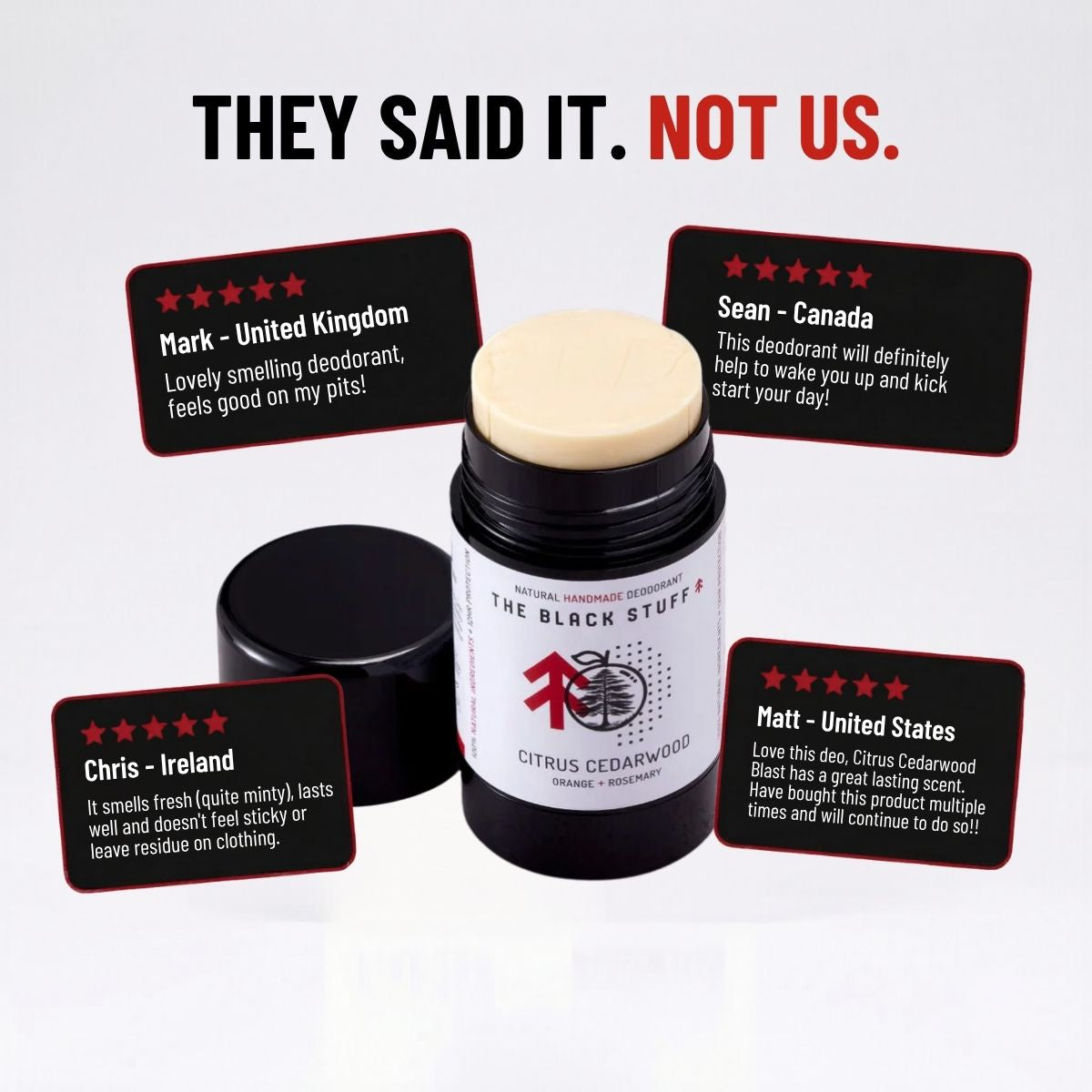 The Black Stuff Citrus Cedarwood Blast deodorante agrumi uomo
