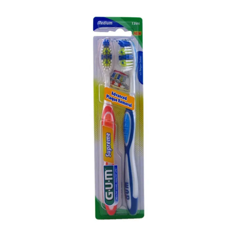 GUM Supreme Advance spazzolino medio 2 pezzi