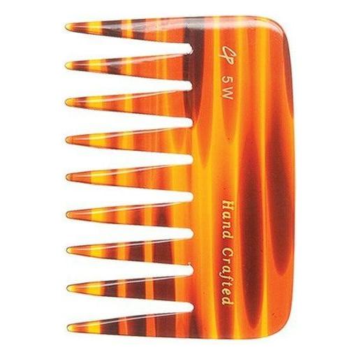 Pettine tascabile tartarugato denti larghi 10 cm capelli ricci