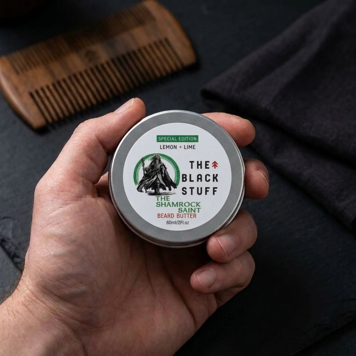 The Black Stuff Shamrock Saint burro barba edizione limitata