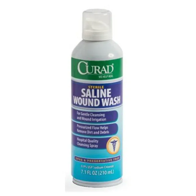 Curad Sterile Saline Spray Ferite 7.1 Oz Soluzione Salina