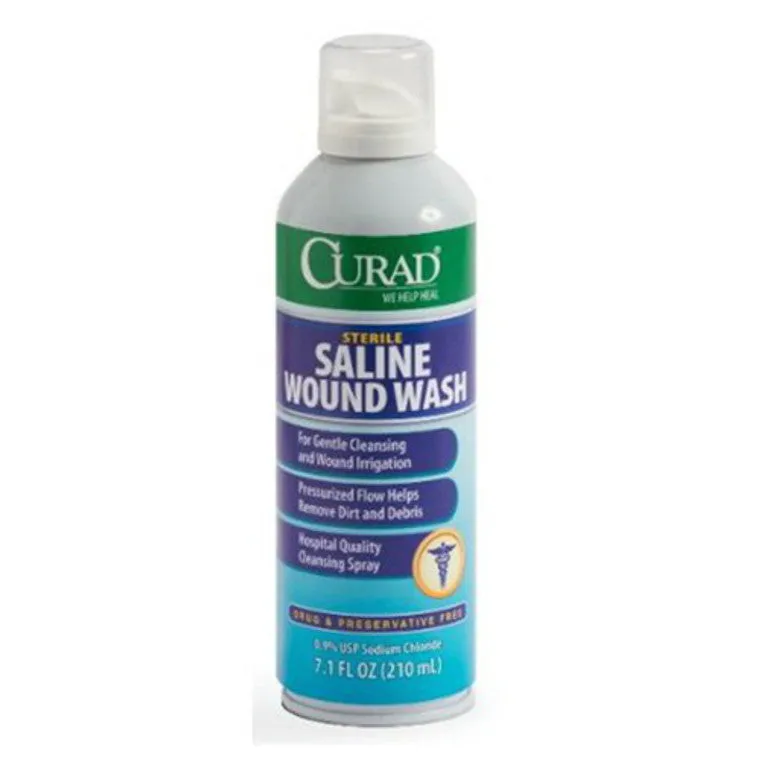 Curad Sterile Saline Spray Ferite 7.1 Oz Soluzione Salina