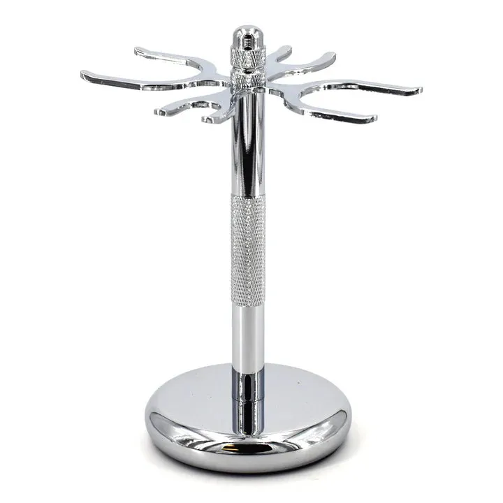 Stirling Soap Porta Rasoio e Pennello Cromato 4 Posti