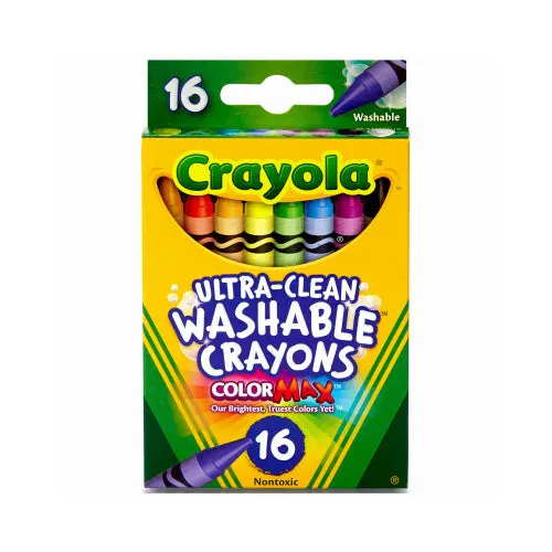 Crayola Ultra-Clean Pastelli a Cera Lavabili 8 Colori 16 Pezzi