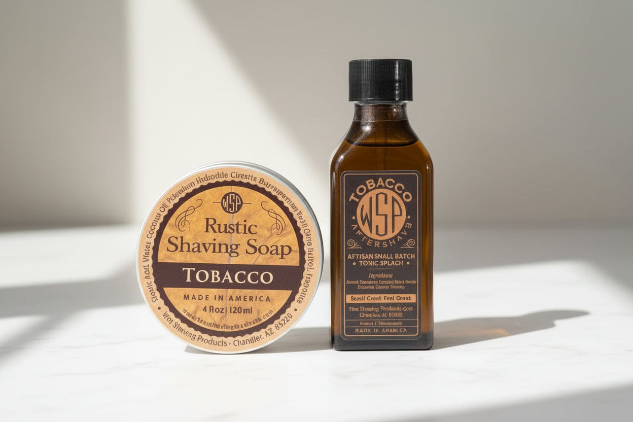 Wet Shaving Products Tobacco Rustic sapone da barba tabacco vegano
