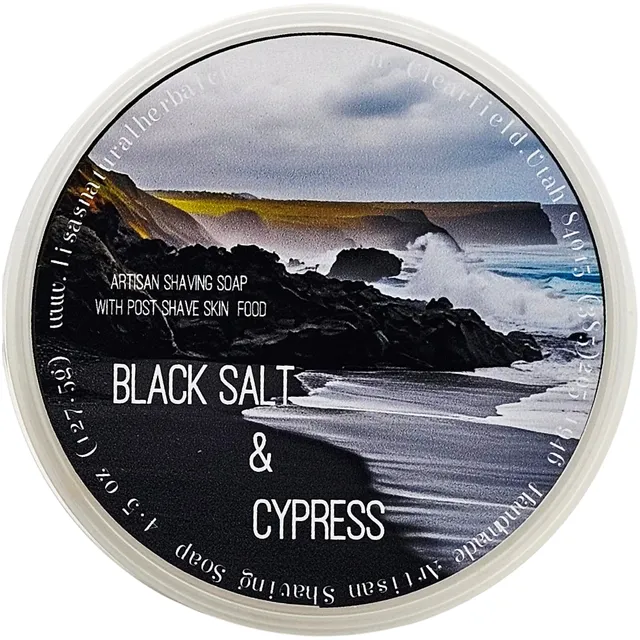 Lisa's Black Salt & Cypress sapone da barba 4.5 oz