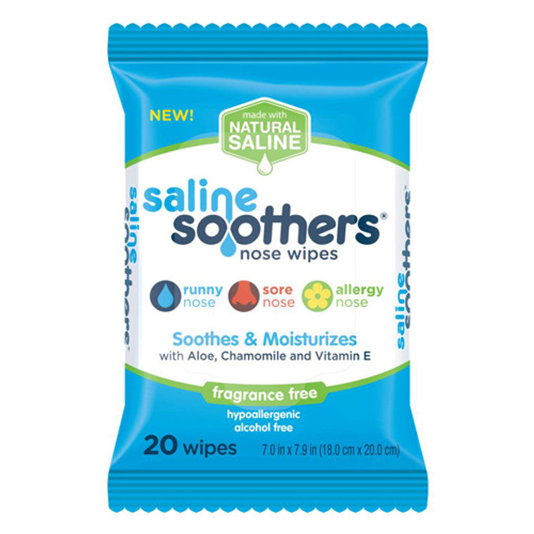 Pasteur Saline Soothers fazzoletti umidi naso 20 pezzi non profumati