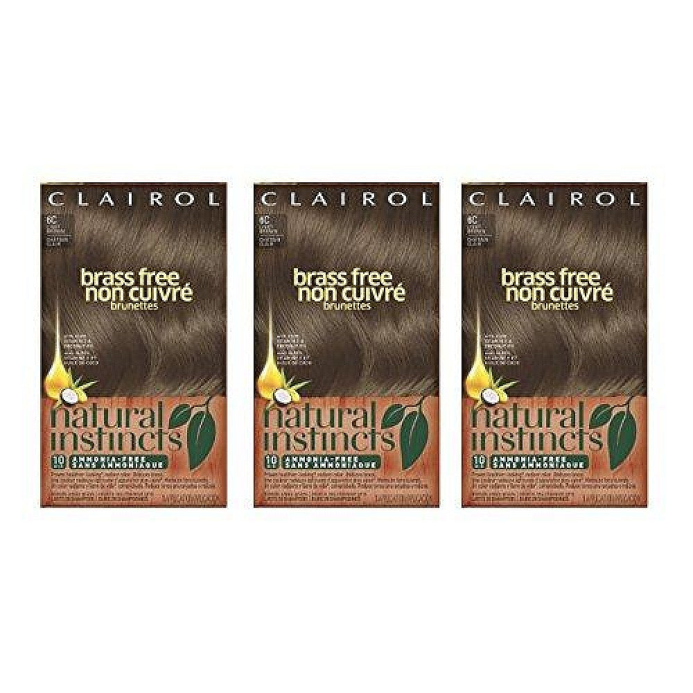 Clairol Natural Instincts 6C tinta capelli castano chiaro brass free