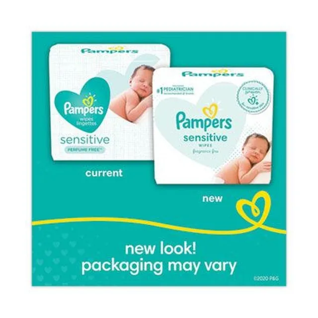 Pampers Sensitive salviette neonato non profumate 56 pz