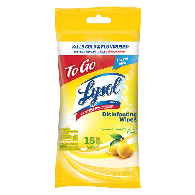 Lysol Disinfecting Salviette Limone Lime 15 pz Viaggio