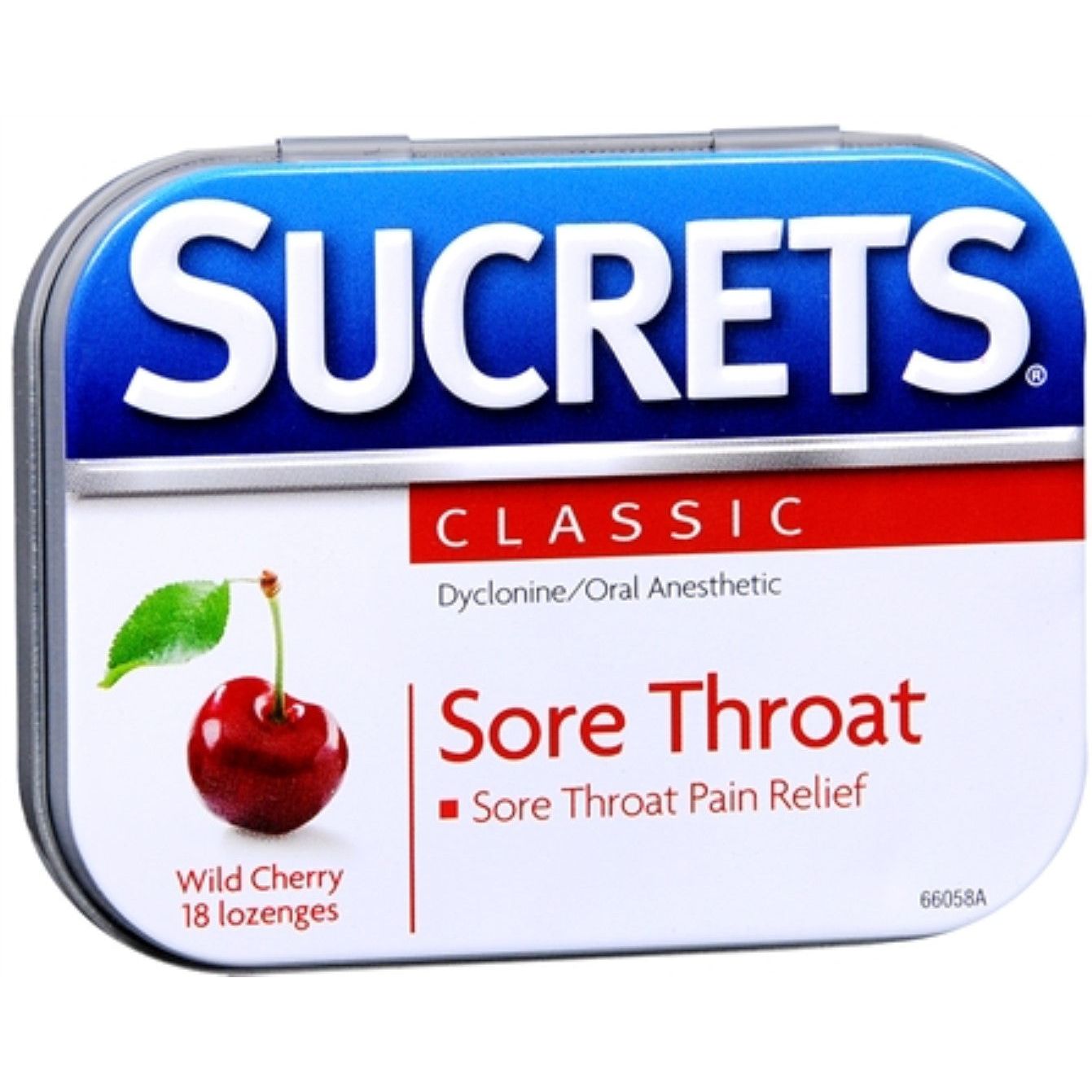 Sucrets Wild Cherry Pastiglie mal di gola 18 pezzi ciliegia