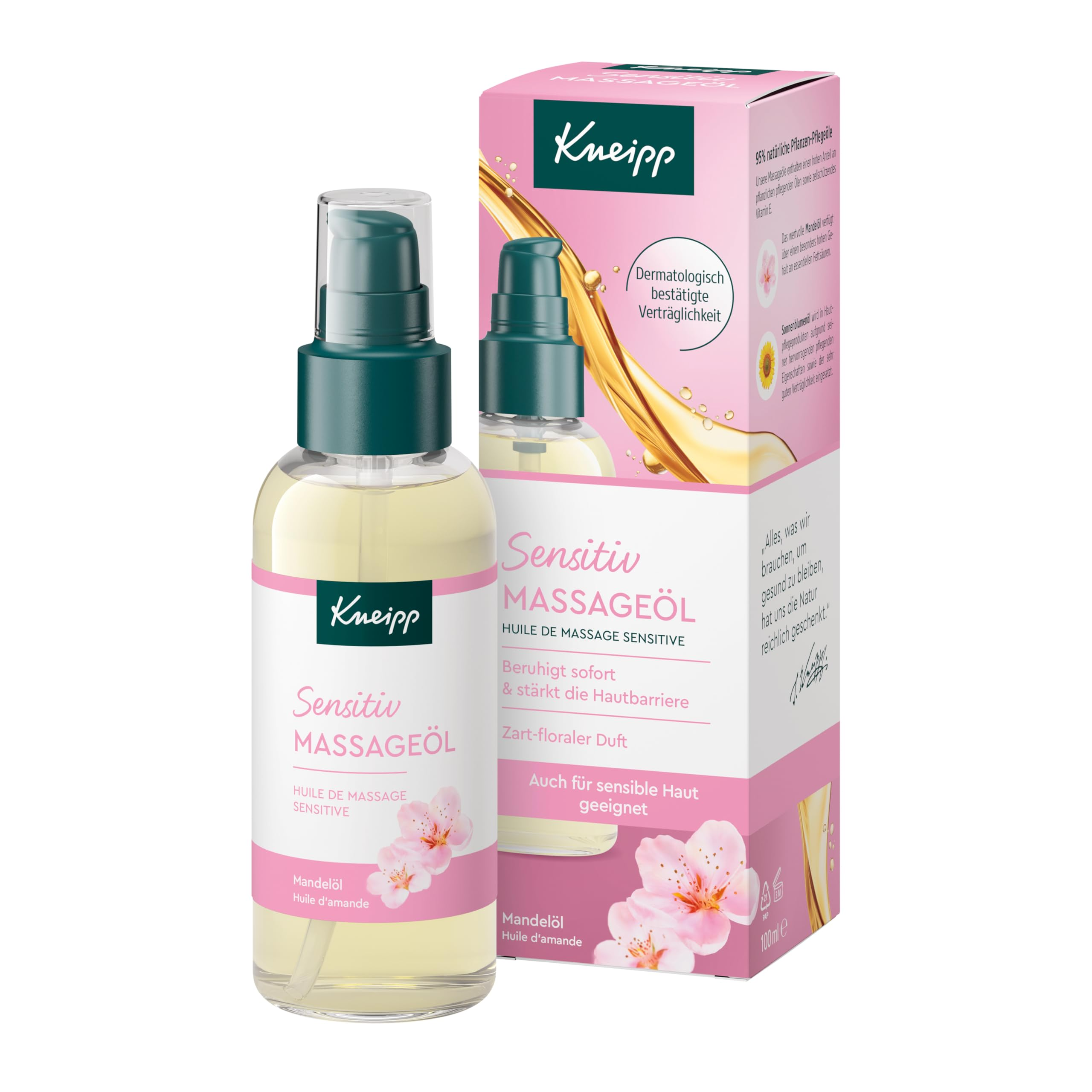Kneipp Sensitive olio massaggio corpo 100 ml mandorla jojoba
