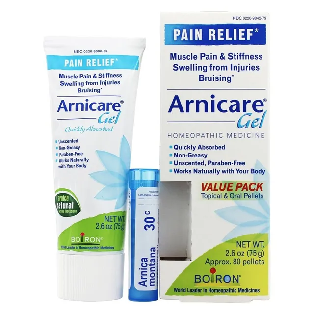 Boiron Arnicare Gel Arnica 74 g + Pellet 80 per Dolori Muscolari