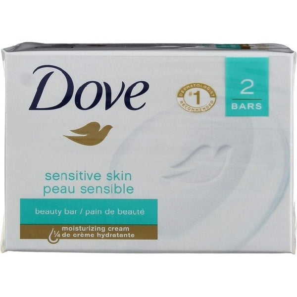Dove Sensitive Skin saponetta viso corpo 2x3.75 oz senza profumo