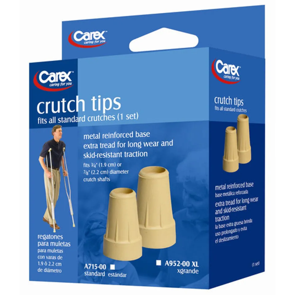 Carex Extra Large puntali stampelle antiscivolo 2 pz