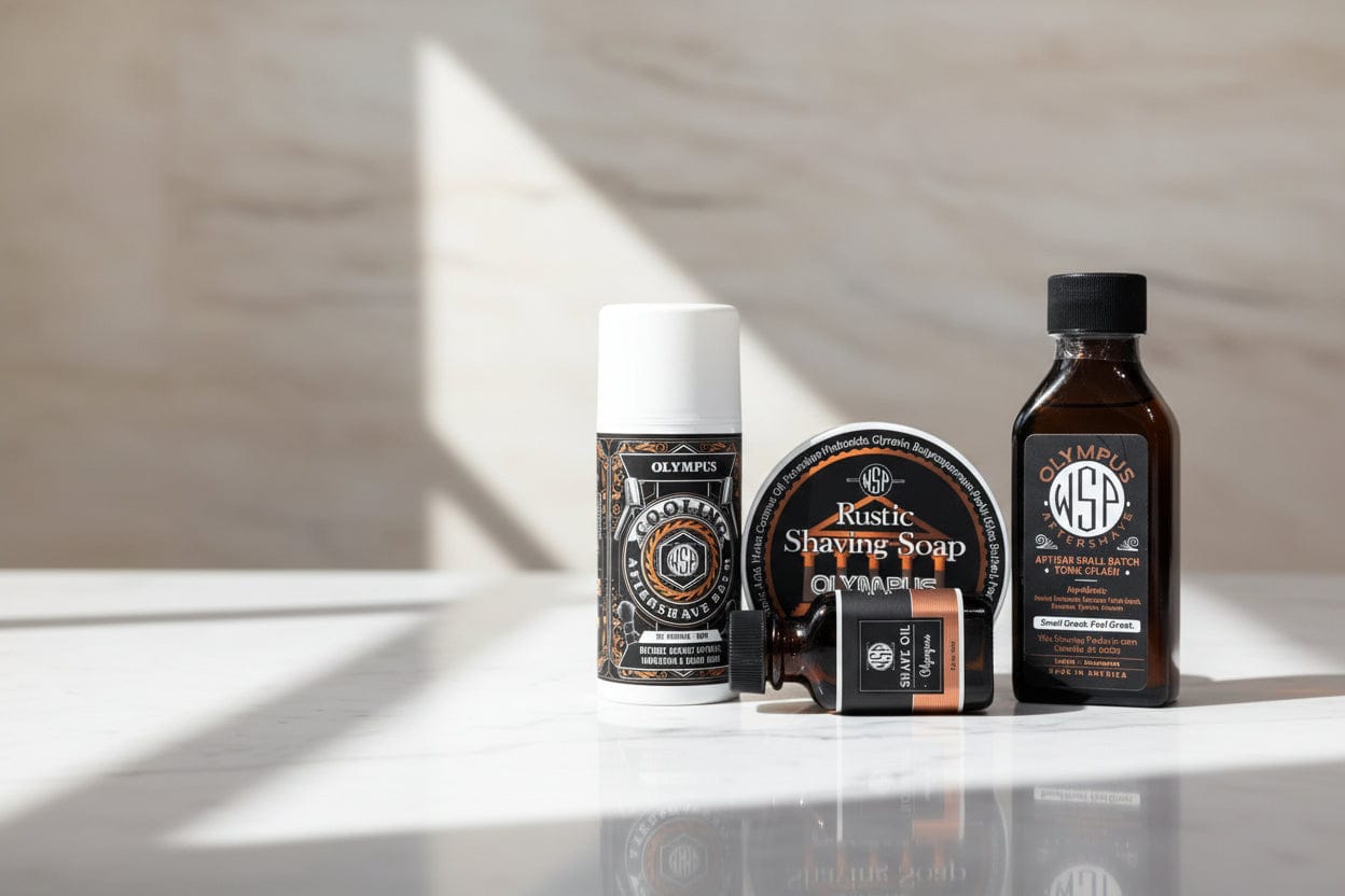 Wet Shaving Products Olympus Rustic sapone da barba vegan Olympus