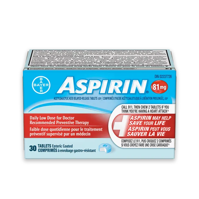 Aspirina 81 mg gastroresistente 30 compresse basso dosaggio