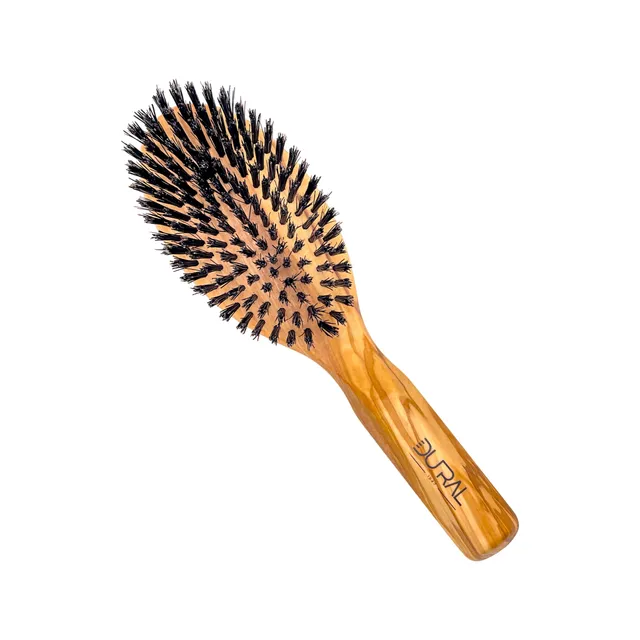 Dural Olive Wood spazzola capelli setole cinghiale 9 file