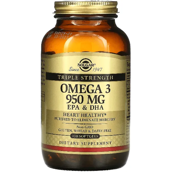Solgar Omega-3 950 mg Softgel 100 pz EPA DHA Tripla Forza
