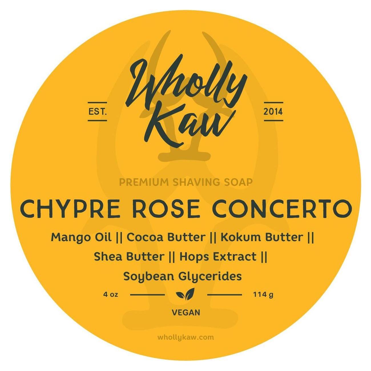 Wholly Kaw Chypre Rose Concerto sapone barba 4 oz sego