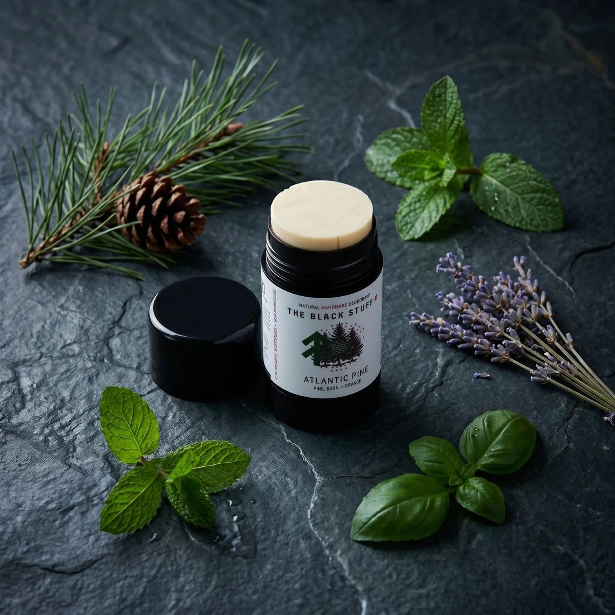 The Black Stuff Atlantic Pine Deodorante solido basilico pino