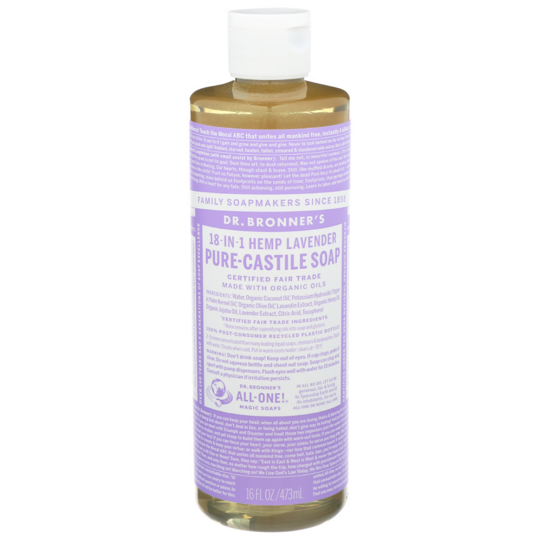 Dr. Bronner's 18 in 1 Sapone Liquido Lavanda 473 ml Canapa