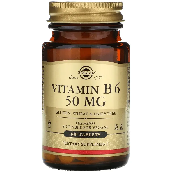 Solgar Vitamina B6 50 mg 100 Compresse metabolismo