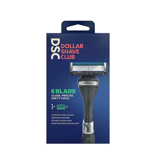 Dollar Shave Club Rasoio Uomo 6 Lame Starter Set 3 pz